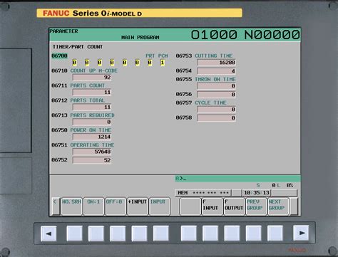 fanuc part counting